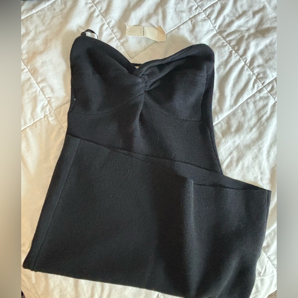 Abercrombie strapless knot front sweater mini dress